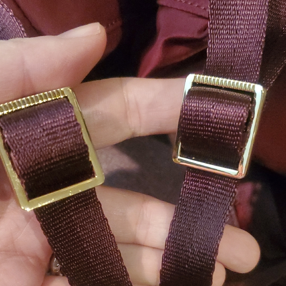 Tory Burch Burgandy Nylon Backpack - Picture 7 of 12